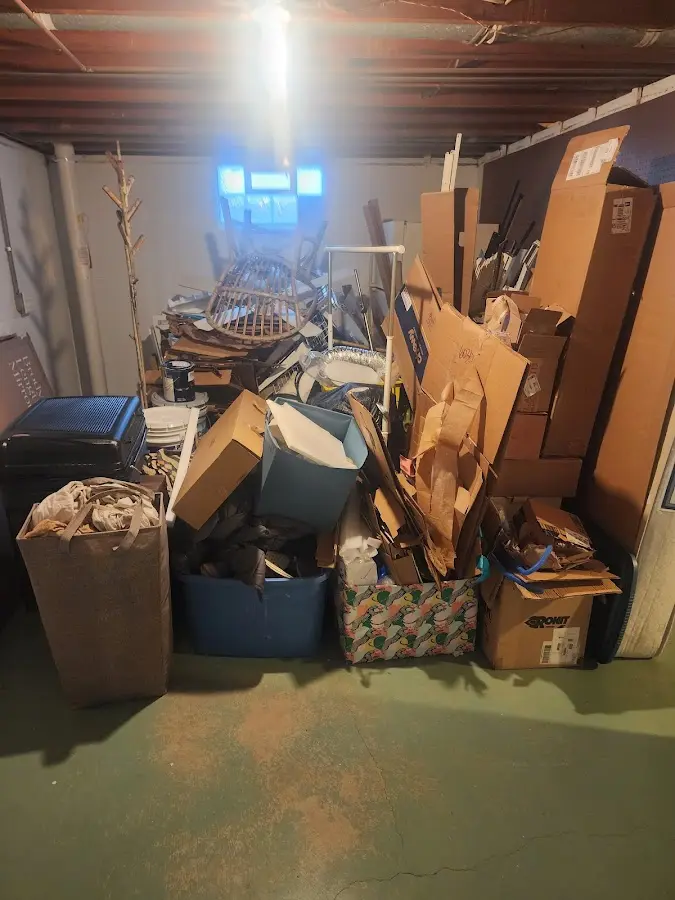 Roll-off dumpster container at job site for 15 Yard Dumpster Rental in South Whitehall